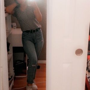 🖤🤍gingham cute tee🤍🖤